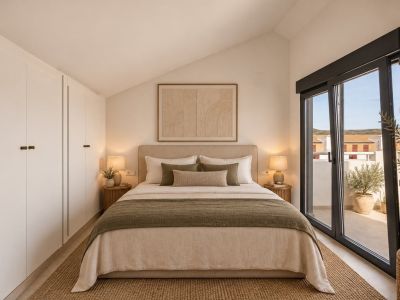 Slaapkamer met toegang tot terras