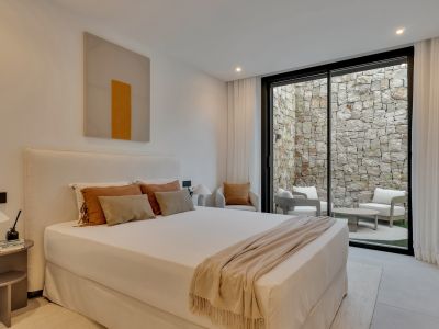 Slaapkamer met privéterras