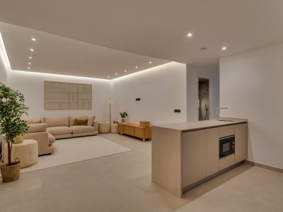 Woonkamer met open keuken