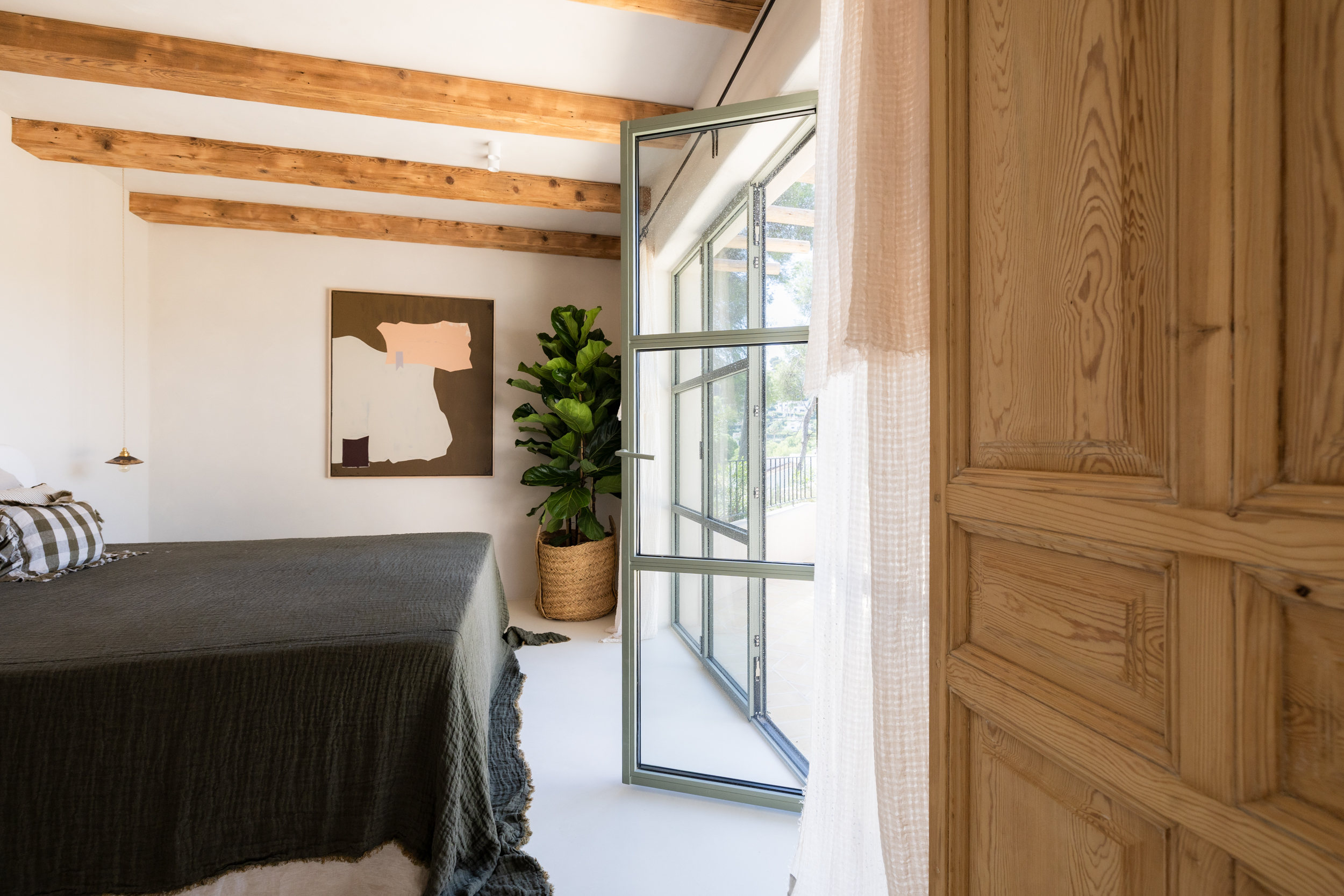 Slaapkamer met toegang tot terras