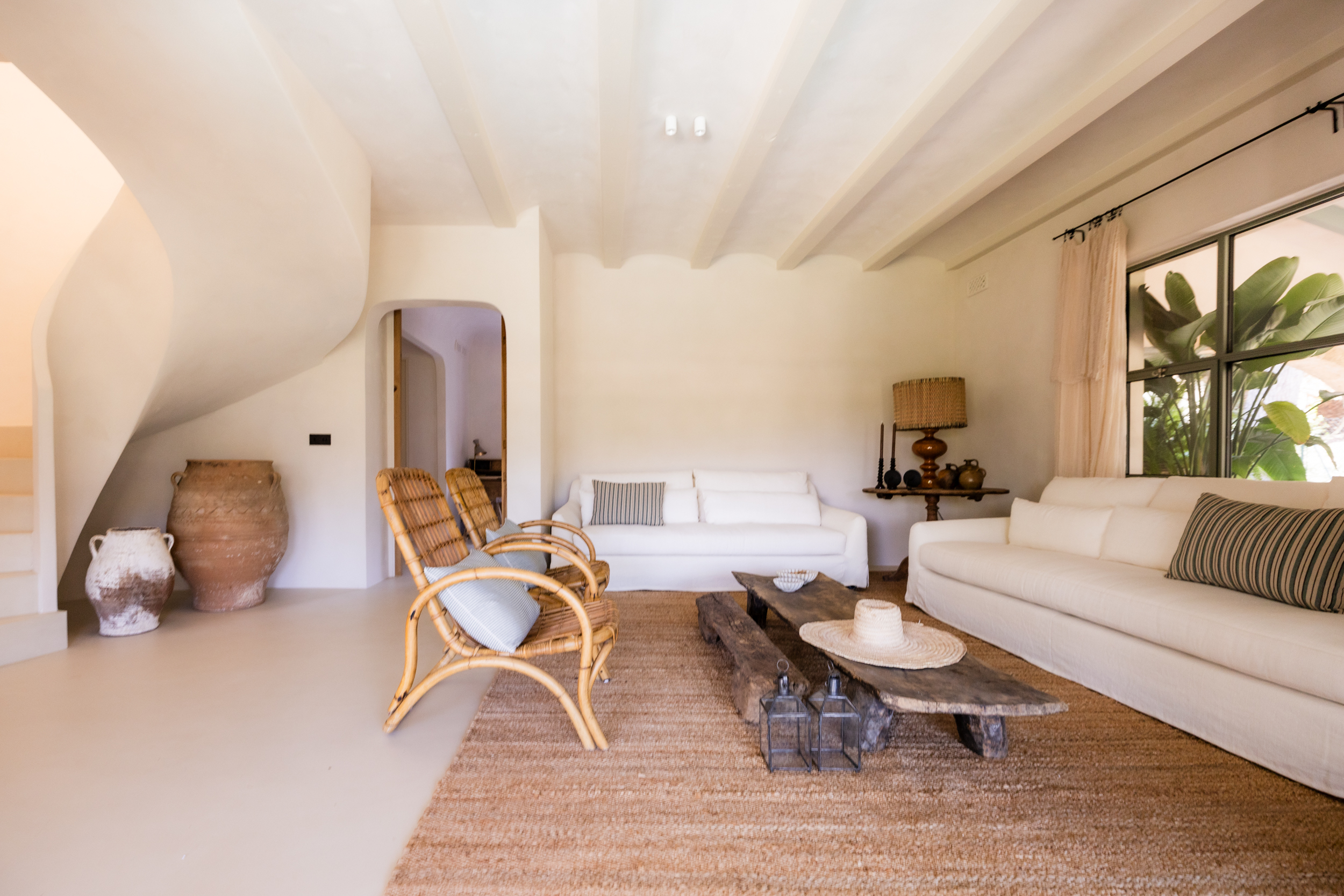 Woonkamer met trap