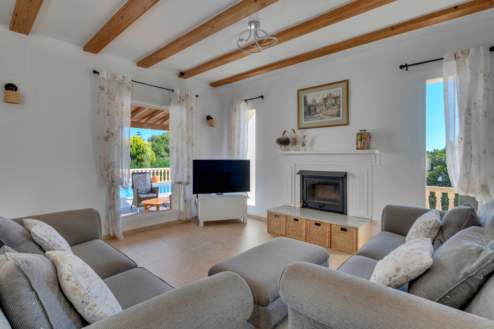 Woonkamer met haard