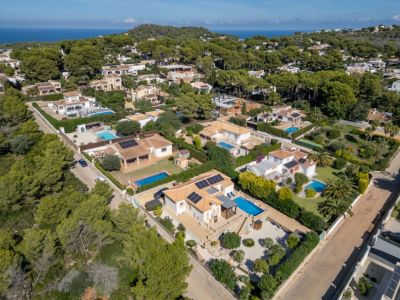 Luchtfoto van de villa