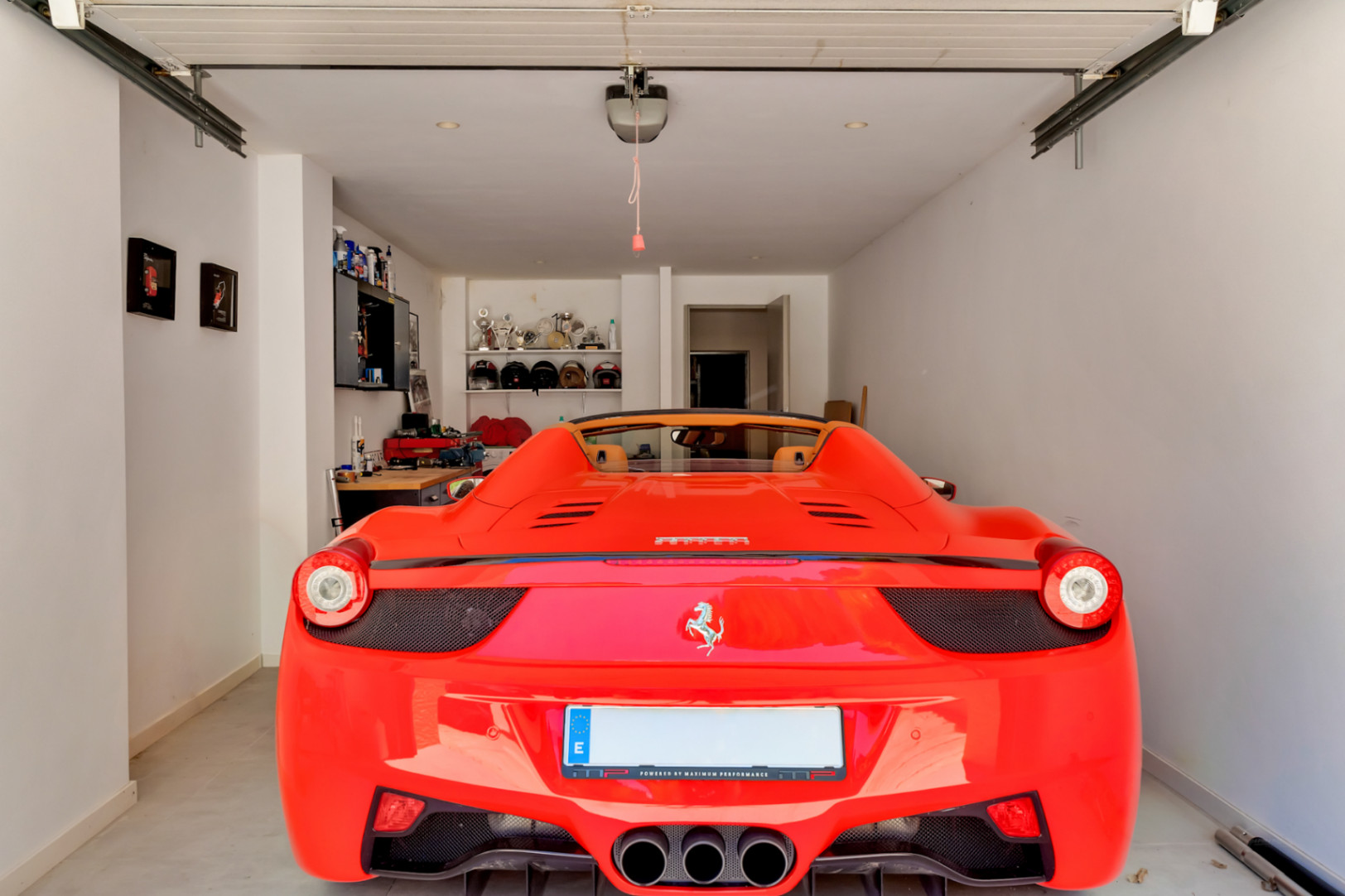 Interieur van de garage