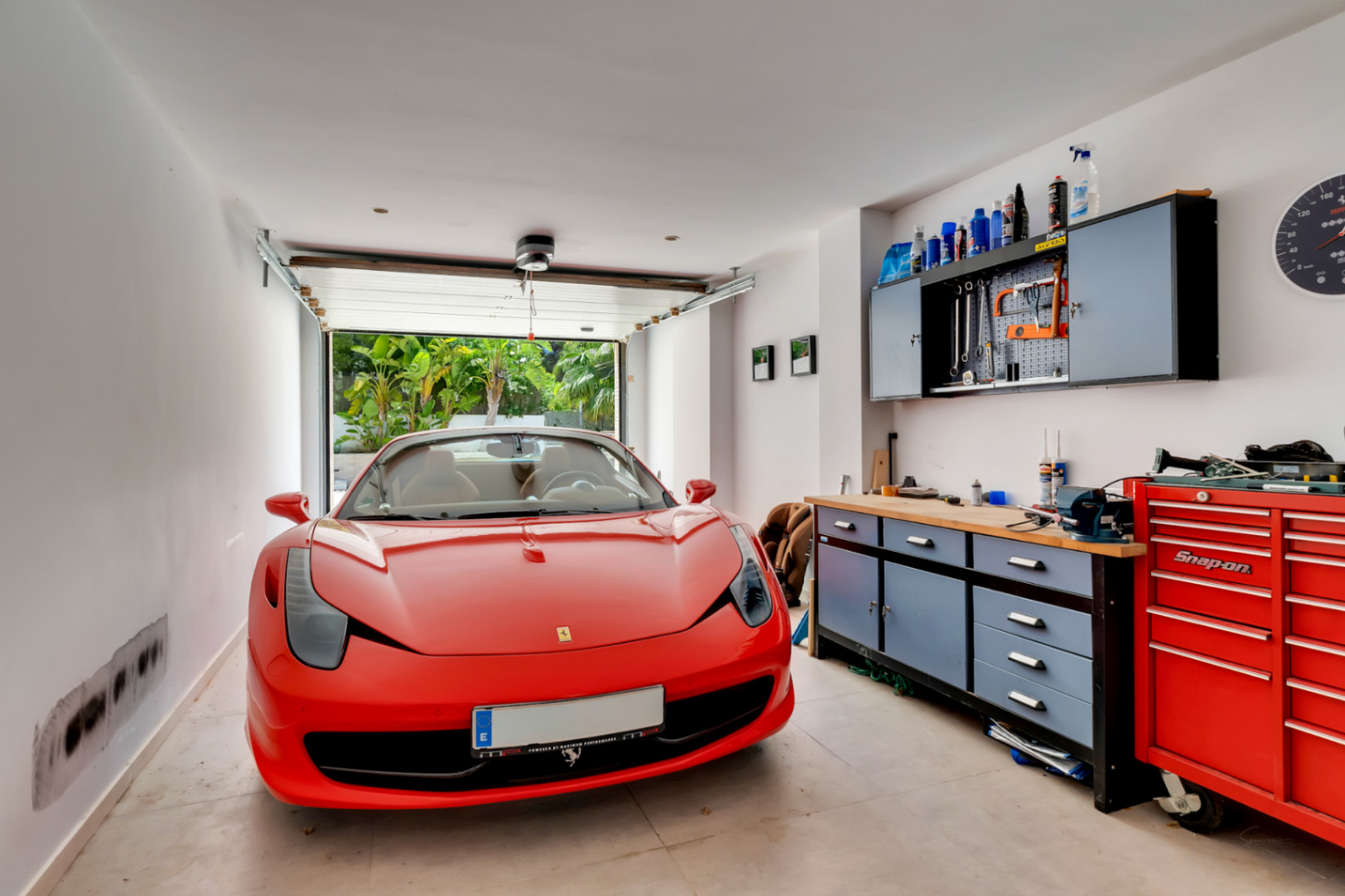 Interieur van de garage