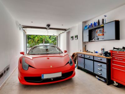 Interieur van de garage