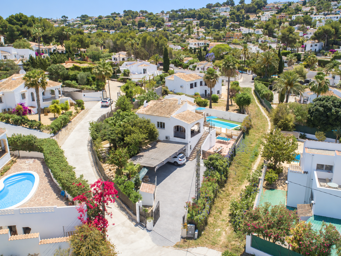 Luchtfoto van de villa