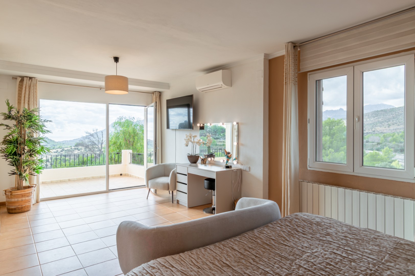 Slaapkamer met terras