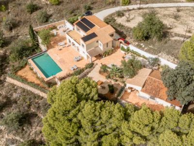Luchtfoto van de villa