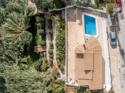 Luchtfoto van de woning