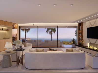 Woonkamer met uitzicht op zee