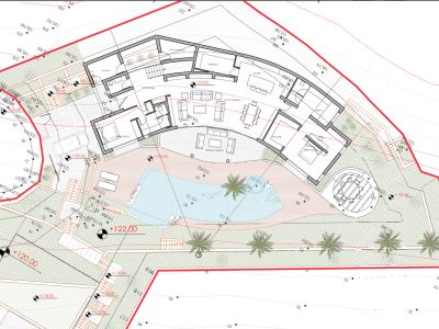 Plattegrond van de villa