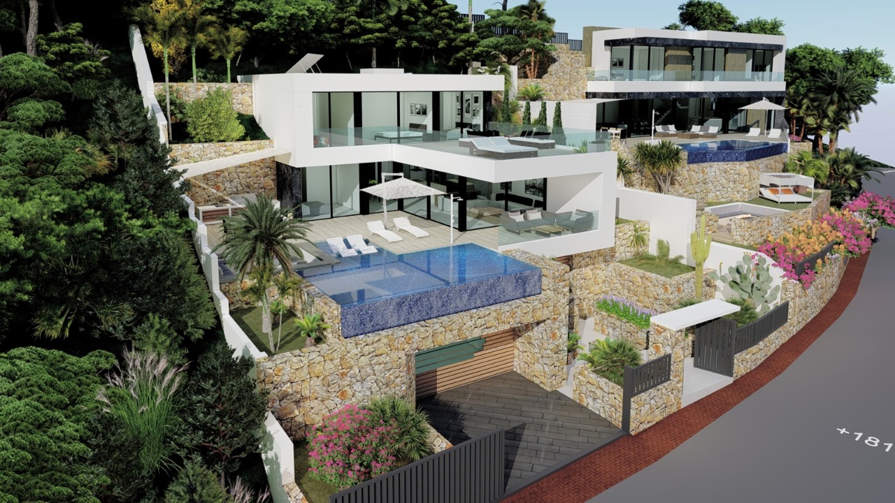 Moderne nieuwbouw villa met zeezicht in Calpe